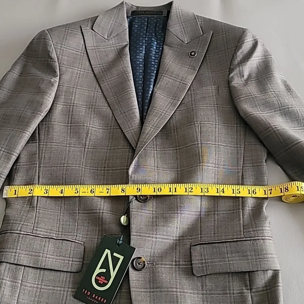 Ted Baker No Ordinary Joe Jason CT  Modern Fit Flat Front 2 Piece Suit 36R 30R
